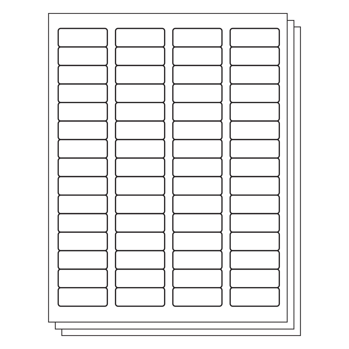 60UP | 1.75 x 0.66 inch Blank Rectangle Labels - 60 Labels per Sheet ...