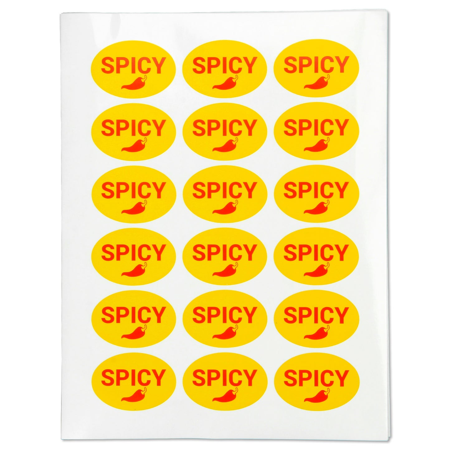 2.2 x 1 inch | Food Labeling: Spicy Stickers / Spicy Food Labels