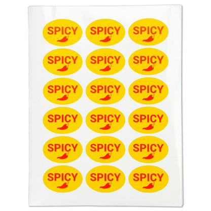 2.2 x 1 inch | Food Labeling: Spicy Stickers / Spicy Food Labels