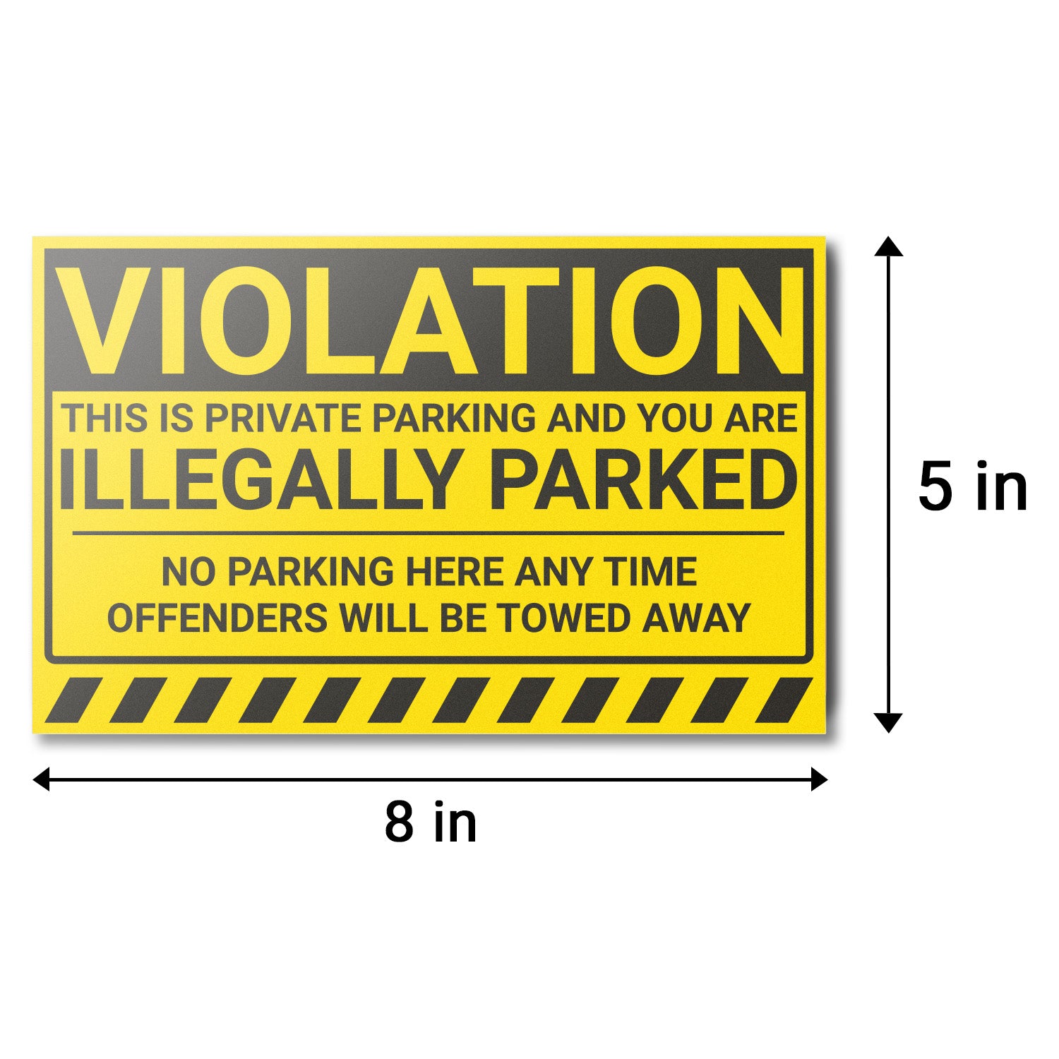 8 x 5 inch | Parking Violation: You are Illegally Parked Stickers –  OfficeSmartLabels