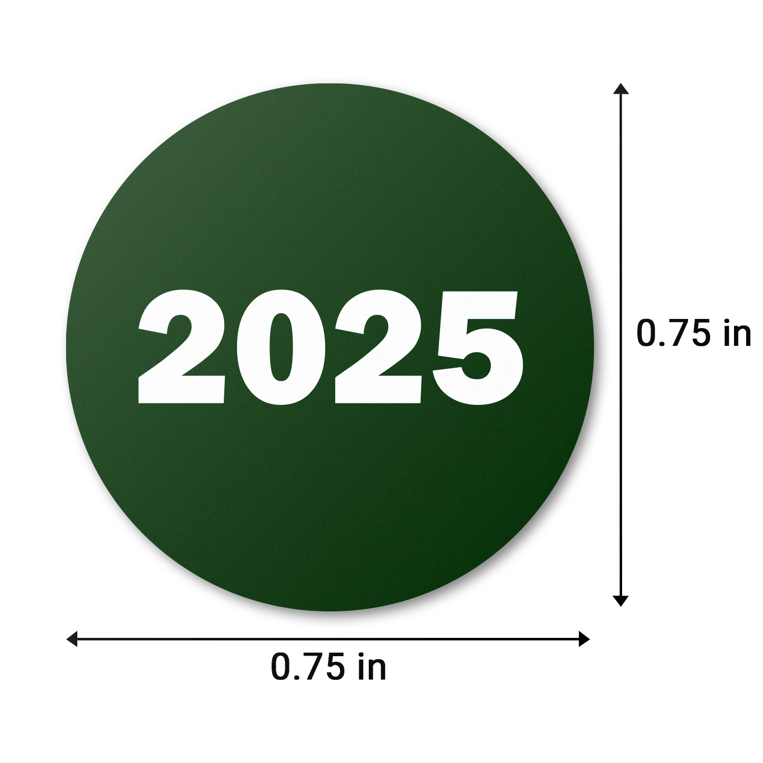 0.75 inch Inventory ColorCoded Year 2025 Stickers OfficeSmartLabels