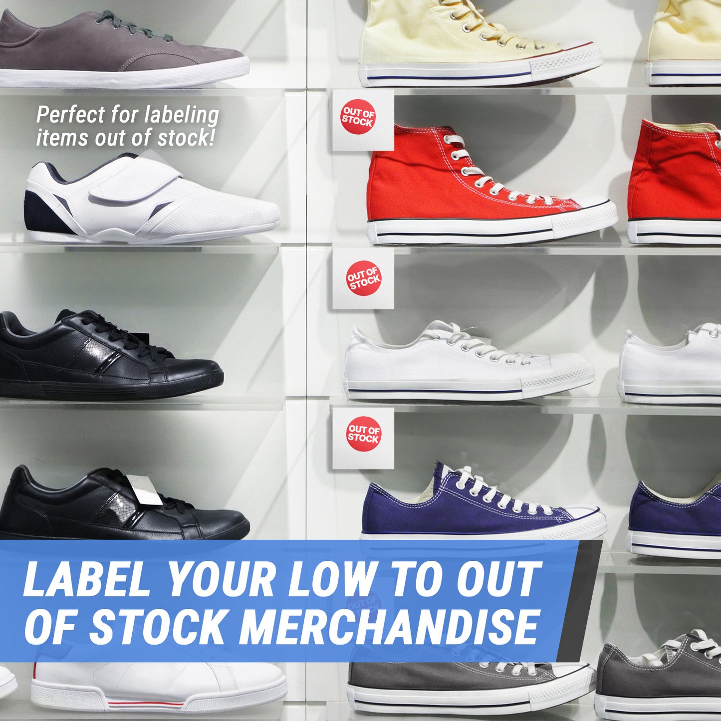 1.5 inch | Retail & Sales: Out of Stock Labels