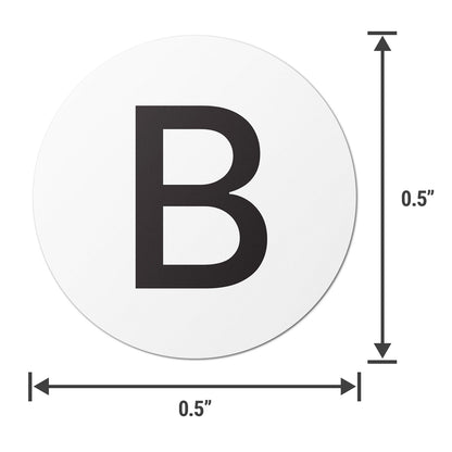 0.5 inch | Inventory: Capital Letter B Labels