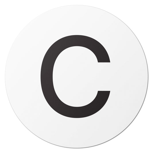 0.5 inch | Inventory: Capital Letter C Labels