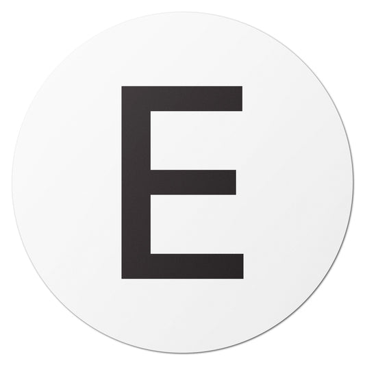 0.5 inch | Inventory: Capital Letter E Labels