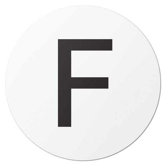 0.5 inch | Inventory: Capital Letter F Labels