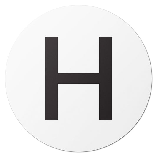 0.5 inch | Inventory: Capital Letter H Labels