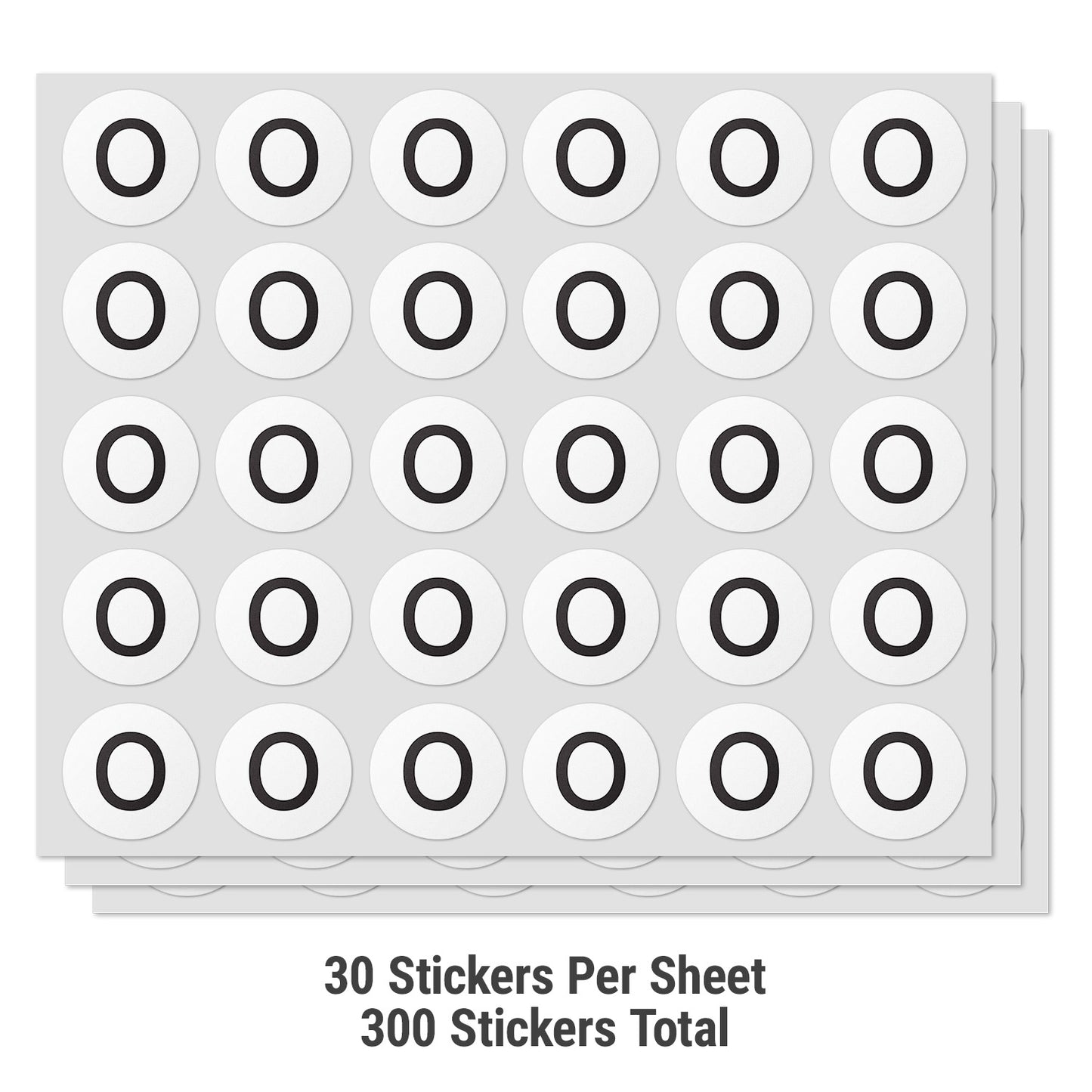 0.5 inch | Inventory: Capital Letter O Labels