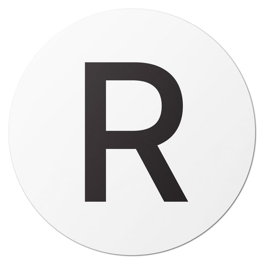 0.5 inch | Inventory: Capital Letter R Labels