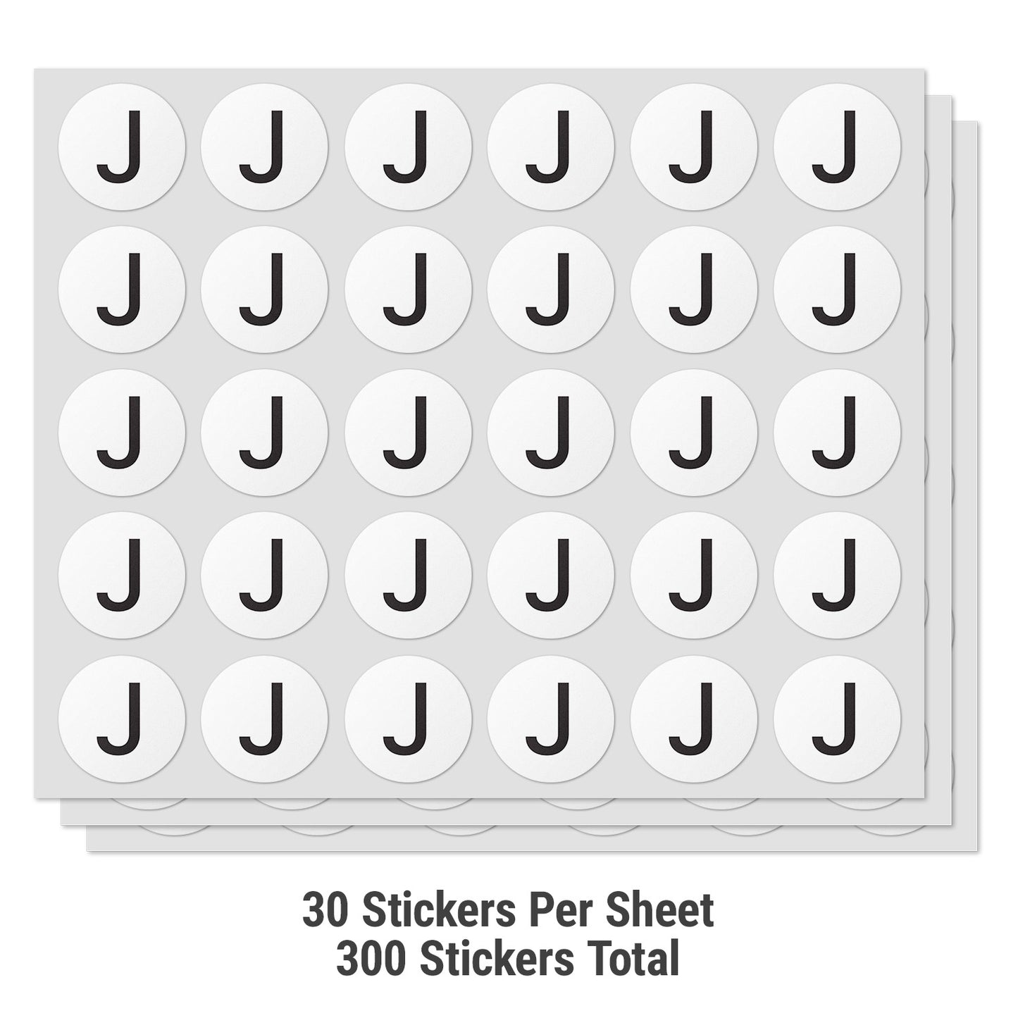 1 inch | Inventory: Capital Letter J Labels