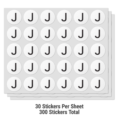 1 inch | Inventory: Capital Letter J Labels