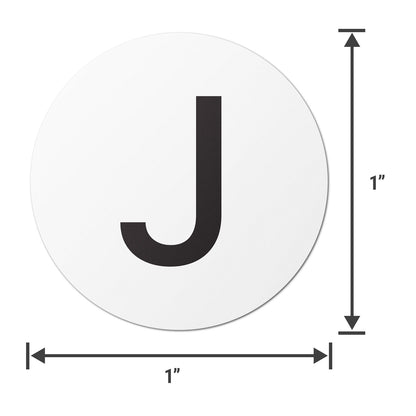 1 inch | Inventory: Capital Letter J Labels