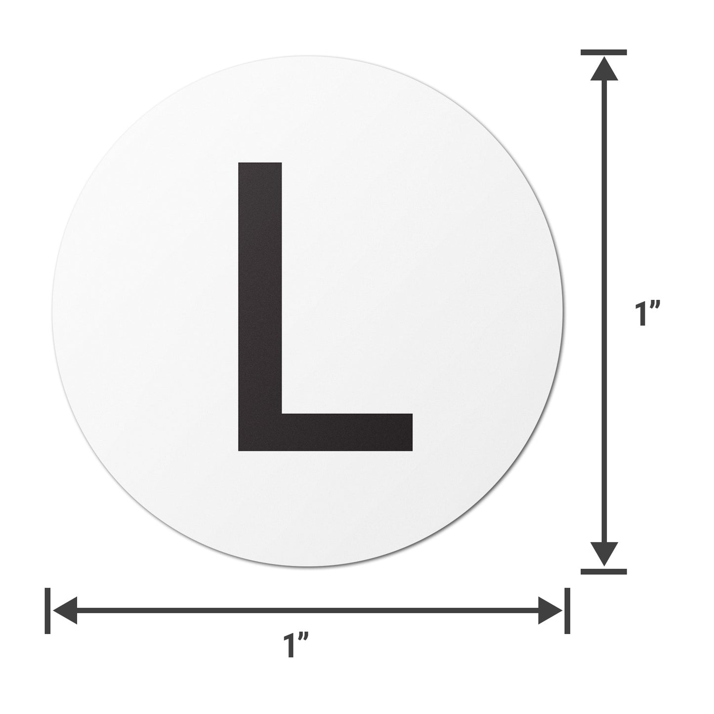 1 inch | Inventory: Capital Letter L Labels