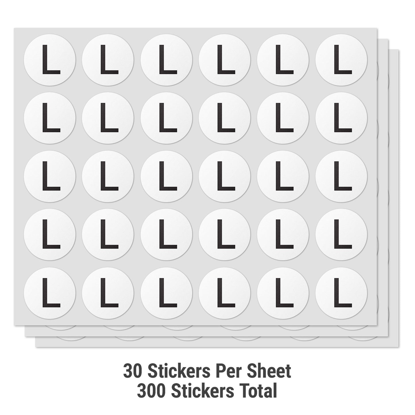 1 inch | Inventory: Capital Letter L Labels