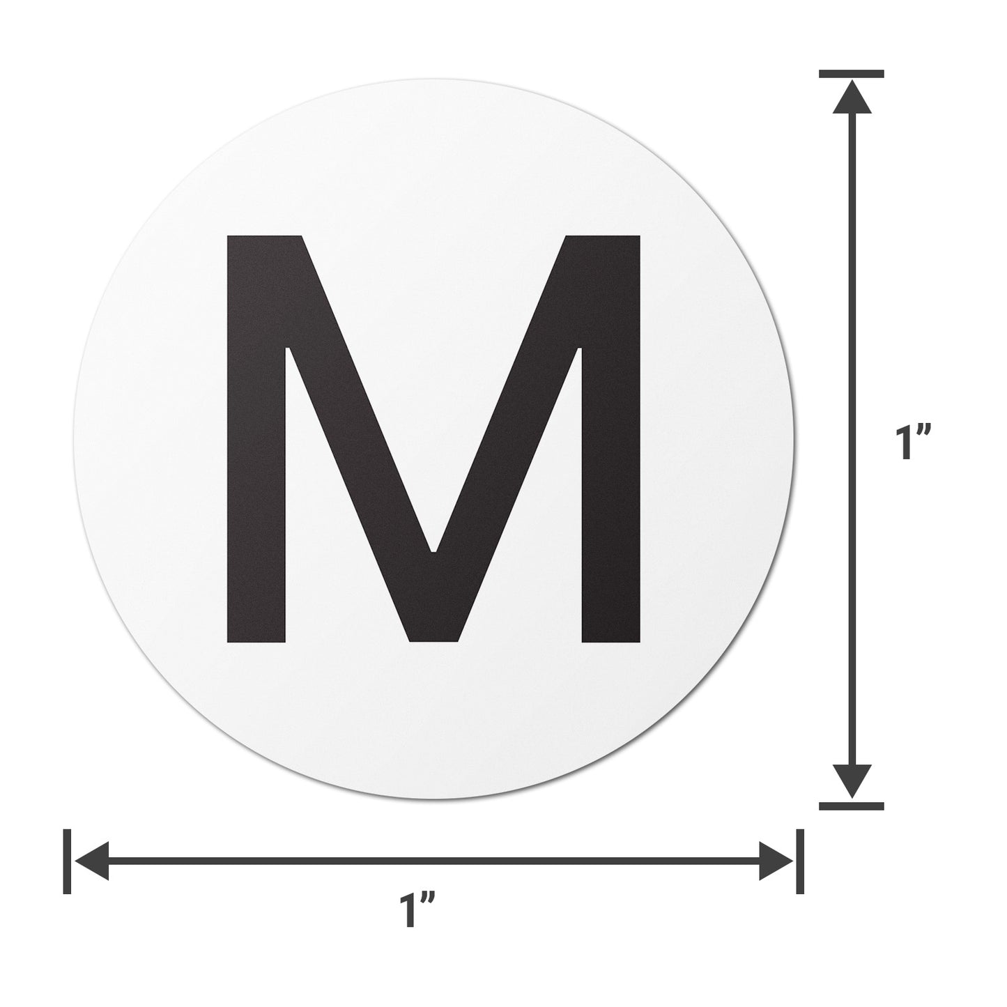 1 inch | Inventory: Capital Letter M Labels