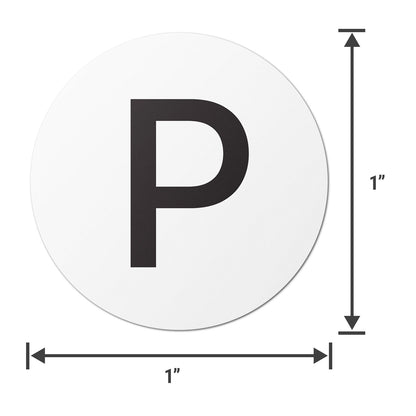 1 inch | Inventory: Capital Letter P Labels