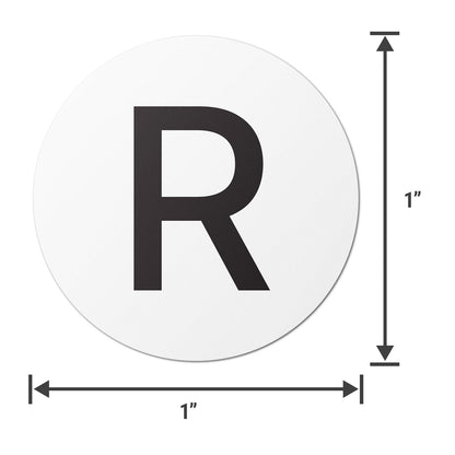 1 inch | Inventory: Capital Letter R Labels