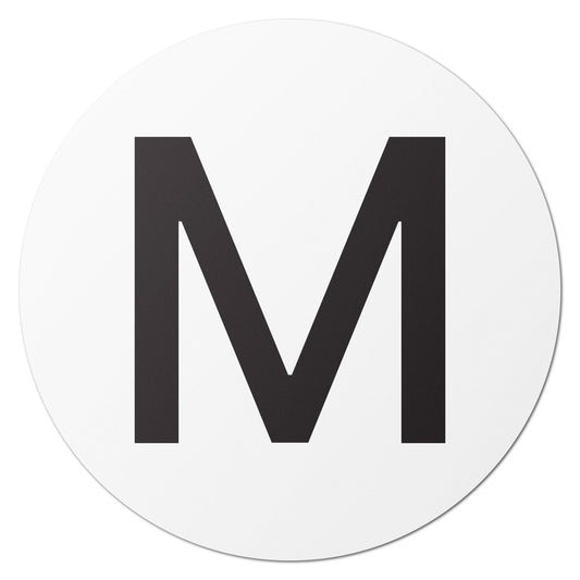 1.5 inch | Inventory: Capital Letter M Labels