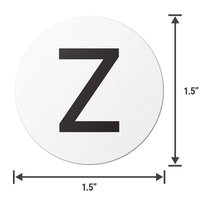 1.5 inch | Inventory: Capital Letter Z Labels