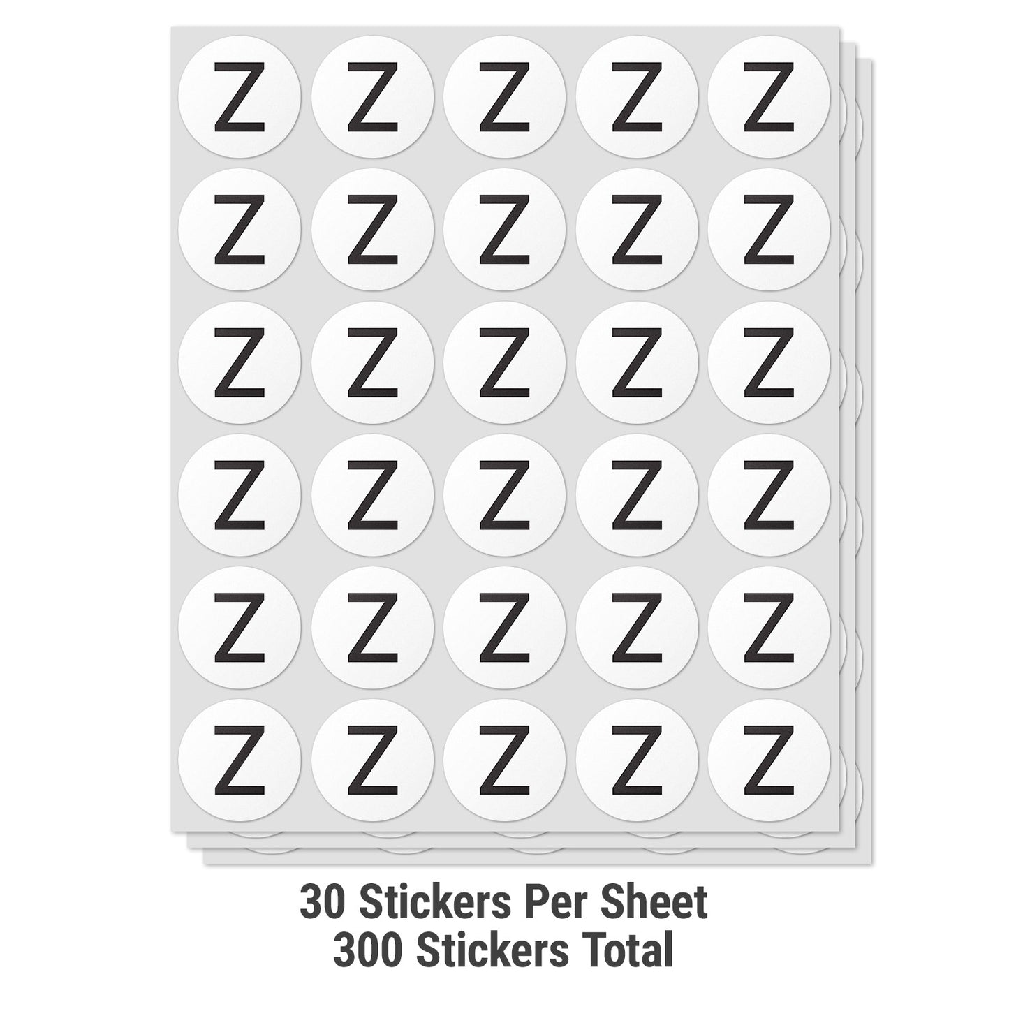 1.5 inch | Inventory: Capital Letter Z Labels