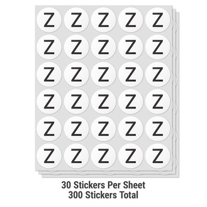 1.5 inch | Inventory: Capital Letter Z Labels