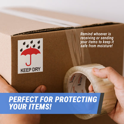 3 x 4 inch | Shipping & Handling: Keep Dry Stickers