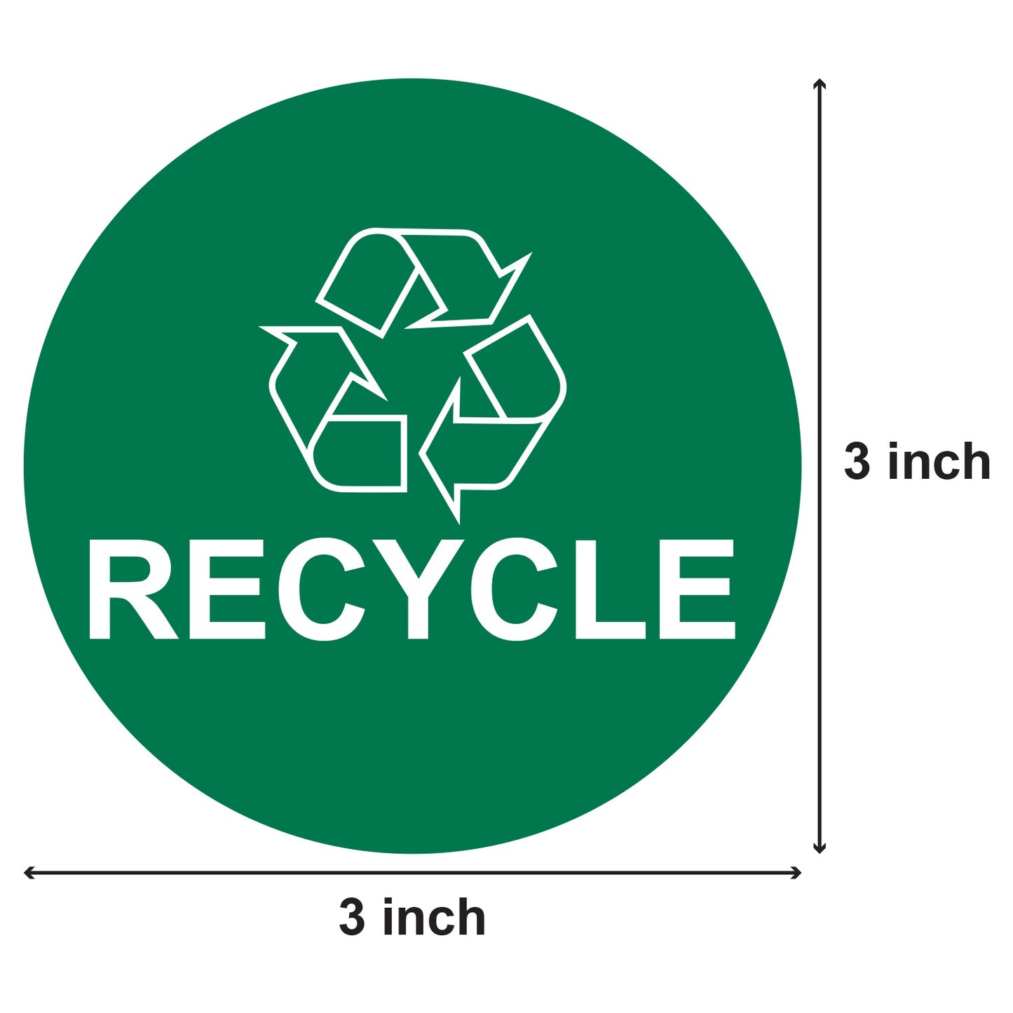 3 inch | Trash & Disposal: Recycle Stickers