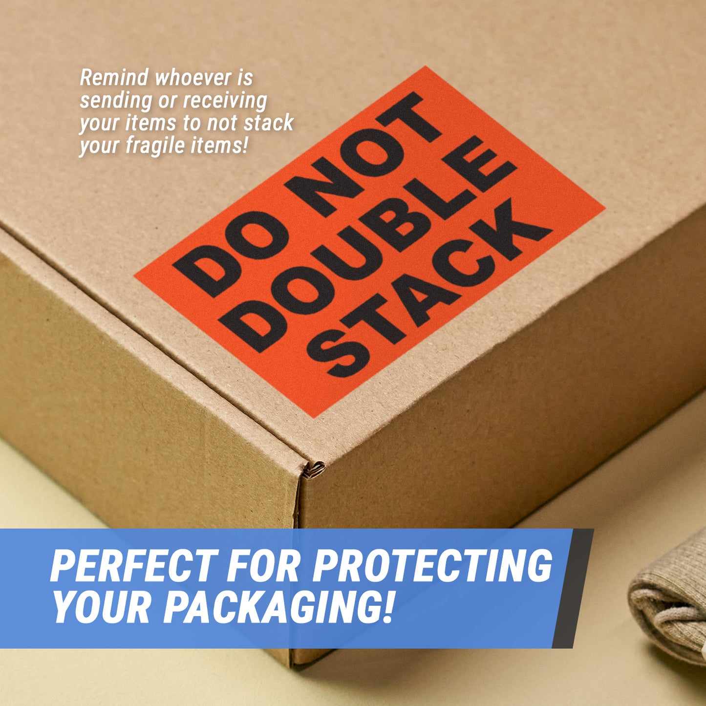 5 x 3 inch | Shipping & Handling: Do Not Double Stack Stickers