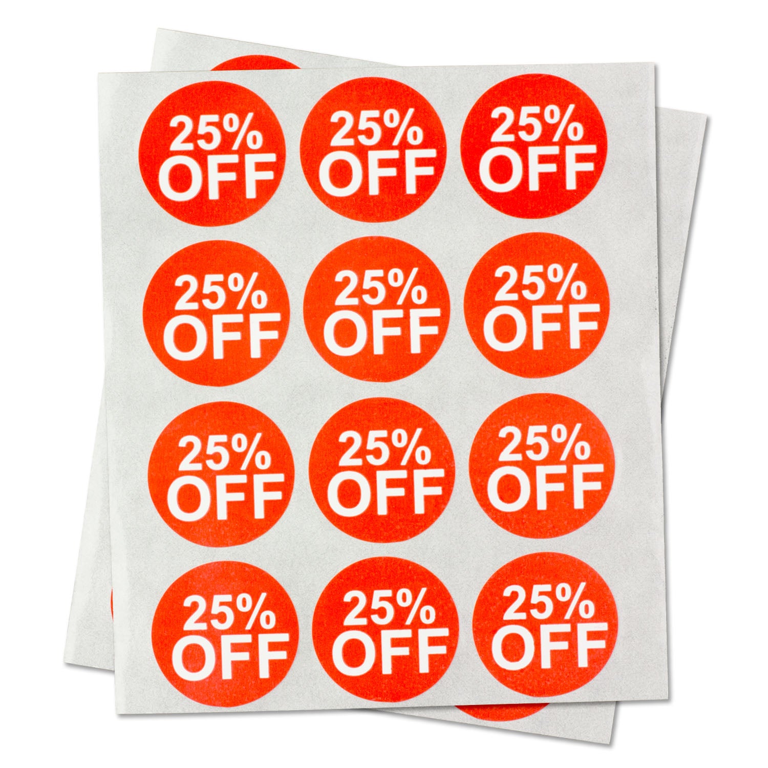 10% 25% 50% Sale Price Stickers Labels Percent Off Stickers for Retail  Store