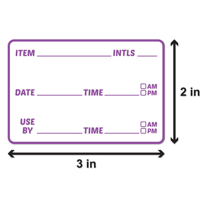 3 x 2 inch | Medication & Food Storage: Item Use By Date Stickers