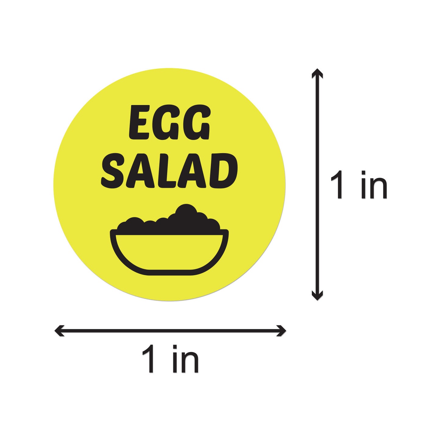 1 inch | Food Labeling: Egg Salad Stickers