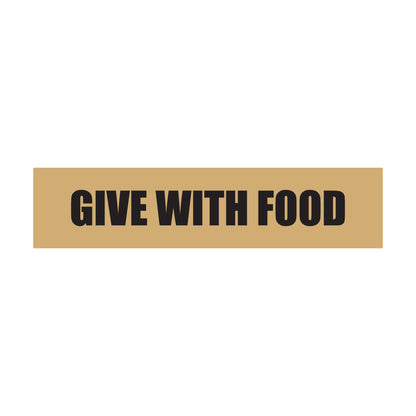 1.63 x 0.38 inch | Veterinary & Medication: Give with Food Stickers