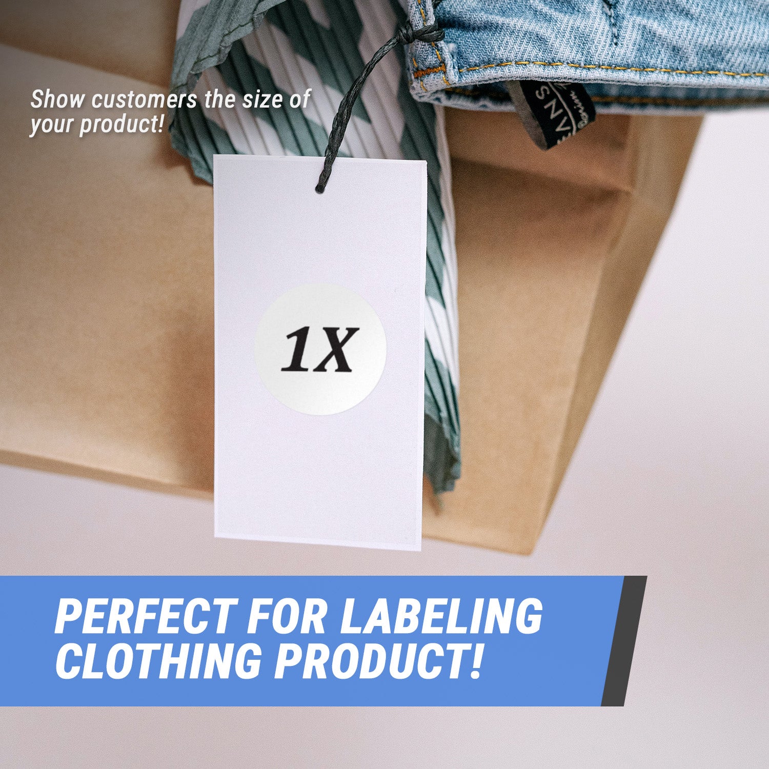 1.25 inch  Shoe & Clothing Size: (1X) X-Large Stickers – OfficeSmartLabels